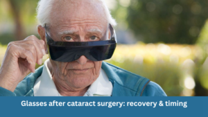 Glasses after cataract surgery: recovery & timing
